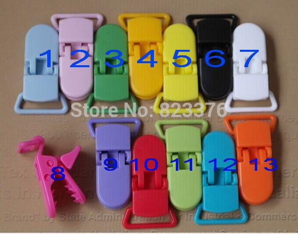 DHL free shipping 1000pcs Hot D shape Plastic Clip for 20mm ribbon plastic Pacifier clip Soother Clip