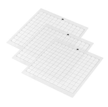 3Pcs Replacement Cutting Mat Transparent Adhesive Mat with Measuring Grid 8 by 12-Inch for Silhouette Cameo Plotter Machine