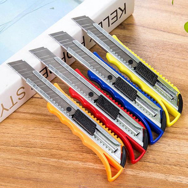 Slide Snap Off Knife Box Cutter Blade Retractable Stainless Steel Knife Multi-Purpose DIY Tools Fishing Tackle Office Cutting Supplies