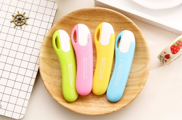 Free shipping School Supplies Stationery Utility Art Knife Crafts Paper Box Wallpaper Cutter Tools candy-colored utility plastic knife