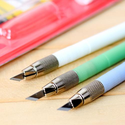 Steel hobby knife with 12 pcs spare blade Engraving Pen knife Carving craft tools scrapbooking stationery school supplies 5015