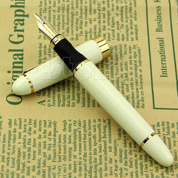 Free Shipping 1PC NEW DELUXE Jinhao X450 White Medium Nib Fountain Pen order<$18no track