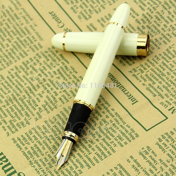 F85 Free Shipping NEW DELUXE Jinhao X450 White Medium Nib Fountain Pen