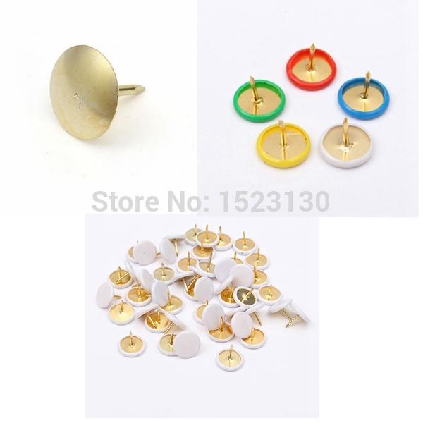 New Arrival Newest 50x Drawing Metal Push Pins Assorted Colorful Boards Paper Capped Headed Fixing Thumb Tacks Free Shipping order<$18no tra