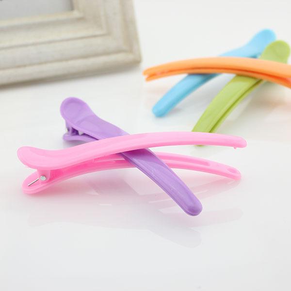 2018 High Quality Thick durable long mouth clip duckbill clip positioning folder mouth color random hair clip