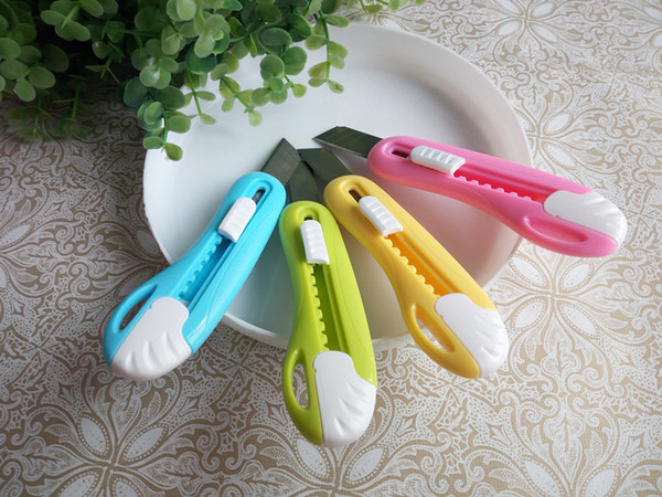 Kawaii Creative utility knife with hang rope hole design Office School stationery letter opener DL_CR006