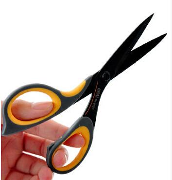 Wholesale-2pcs/lot  7 inches stainless scissors high quality durable multiuse scissors for office and school Deli 6027