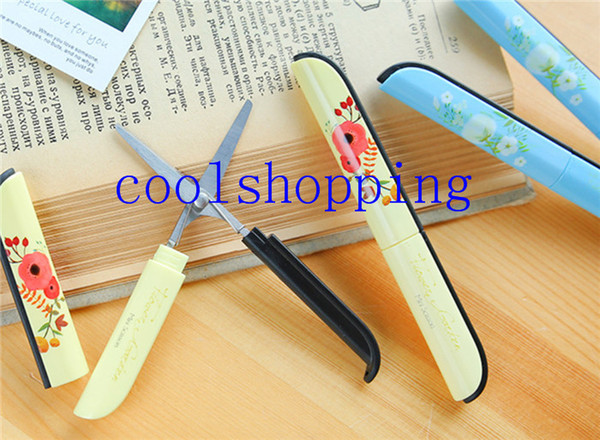 Creative Flowers Pattern Portable Scissors Stationery Scissors Novelty Household Scissors DHL Freeshipping