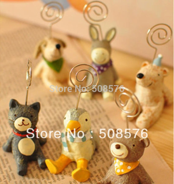 Korea style Stationery cartoon small animal design photo clip memo clip 20pcs/lot FreeShipping