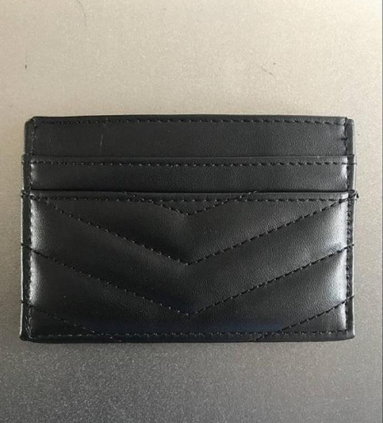 Hot sale !2019 New Classic black PU wallet Women Fashion Card package Credit card organizer High quality Storage Bag Wedding Gifts VIP gift