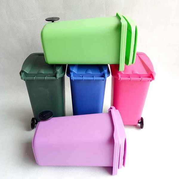 Big Mouth Toys Mini Trash Pencil holder Recycle Can Case Table Pen Plastic Storage Bucket Stationery Sundries Organizer Tools 5 colors Gift