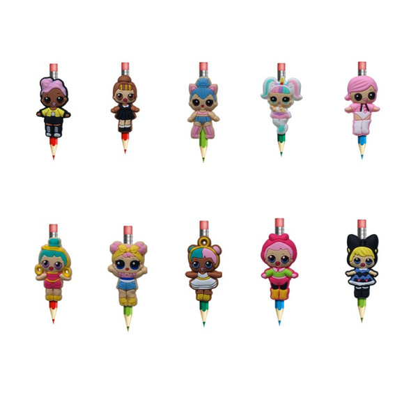 Creative LOL Figure Pens stationery Office Item Kids Gifts Pen Topper Pencil Decoration Cartoon Souvenir Free Shipping