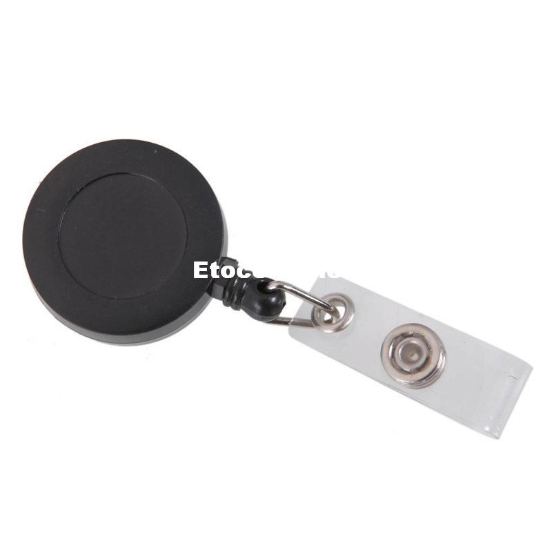 Wholesale Retractable Reel ID Badge Key Card Name Tag Holders with Belt Clip for Keys-ids-badges Black