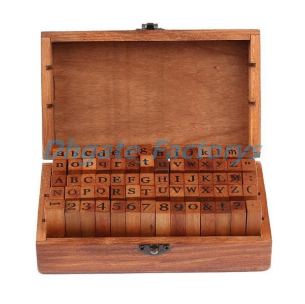 DHL Free shipping 25set 70pcs/set Number and Letter Wood stamp Set/Wooden Box/Multi-purpose stamp/DIY funny work