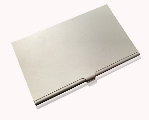 Business Name Credit ID Card Case Holder Aluminum Business Card Holder card files Aluminum Silver Color LLFA