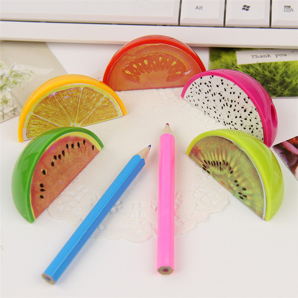 Hot sell Cute Kawaii Creative Fruit Plastic Pencil Sharpener For Kids Student Novelty Item School Supplies