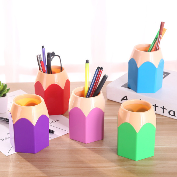 Originality Colourful Cute Pencil Stub Multi Function Pen Container Holder Student Stationery Desktop Receive Gift Storage box 1 3ty bb