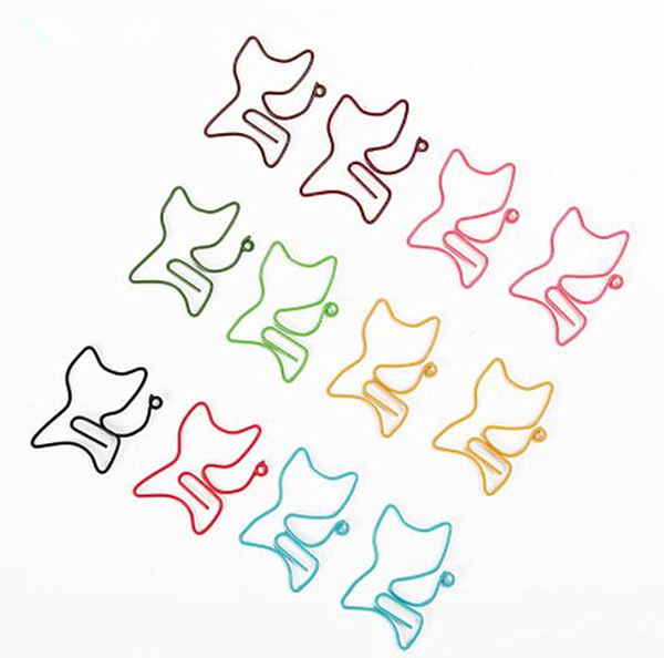 cute Cat Shape Paper Clips Creative Bookmark Clip Memo Clip Shaped Paper Clips for Office School Home