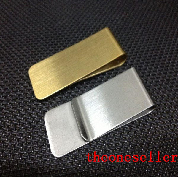 Stainless Steel Brass Money Clipper Slim Money Wallet Clip Clamp Card Holder Credit Name Card Holder free shipping