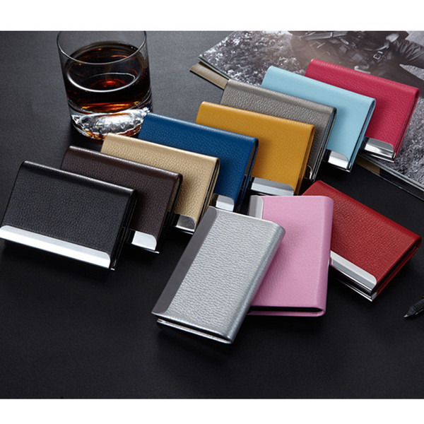 New Arrival High-Grade Stainless Steel Women Men Credit Business ID Name Card Holder Metal Bank Card Case Box