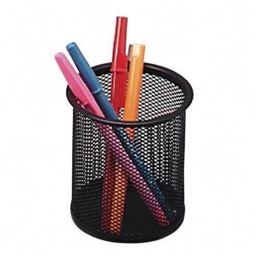 Wholesale-1 pcs Steel Mesh Pencil Cup - Black