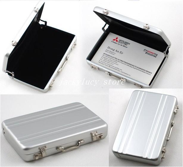 Free shipping ID Holders Password Aluminium Credit Card Holder Mini Briefcase Business Card Case