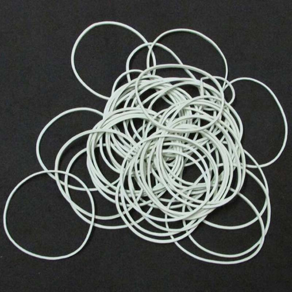 High Quality 500pcs/Pack 50mm White Color Rubber Band Strong Elastic Band Stationery School Office Home Supply Rubber Tie