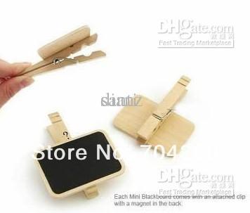 MINI CLIP PEG WOODEN SMALL BLACKBOARD CHALKBOARD FOR WEDDING PARTY DECORATIONS CANDDY TAG FOOD MARK