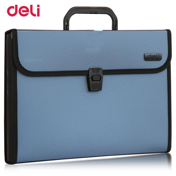 Wholesale- Deli durable waterproof Expanding Wallet Convenient Category Management folder rectangular folders package shape Expanding Walle