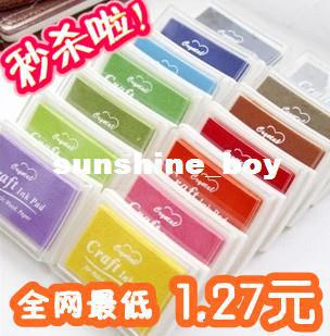 concave waist vermilion ink pad stamp pad ink color large sign finger painting 15 color