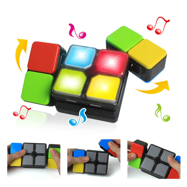 Changeable Intelligent Puzzle Challenge Magic Cube Flipslide Puzzle Toy With Light For Kid Newest Fold Slide Cube Brain Teasers