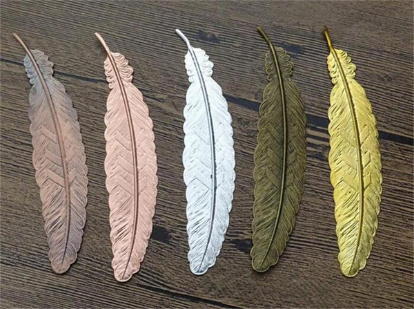 Metal Feather Bookmark Chinese Style Vintage Page Nice Cool Book Markers School Supplies Party Wedding Gifts For Guests