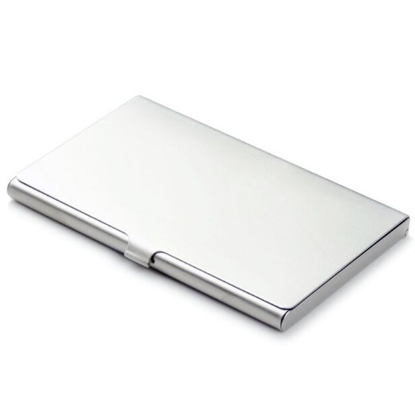 Business Name Credit ID Card Case Holder Aluminum Business Card Holder Card Files Aluminum Silver Color