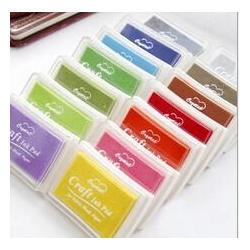 15 Colors Cute Inkpad Craft Oil Based DIY Ink Pads for Rubber Stamps Fabric Scrapbook Wedding Decor Ink Pad for Fingerprints