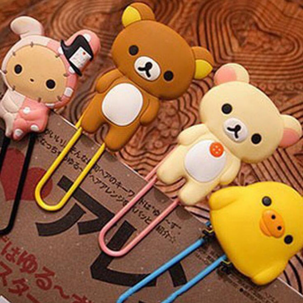 2016 Cute Large Rilakkuma Chicken Youyou Rabbit Paper Clip Bookmark Folder Office & School Supplies Desk Accessories