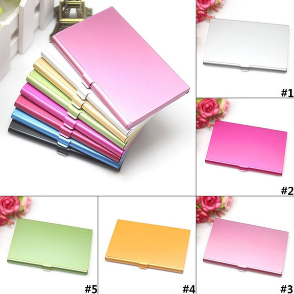 Business Name Credit ID Card Case Holder Aluminum Business Card Holder Card Files Aluminum Silver Color H0048