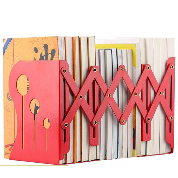 High Quality Fashion Retractable Metal Bookends Iron Home Office School Decorative Book Support Holder Desk Stands For Books