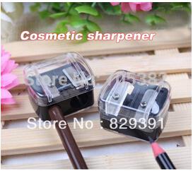 Wholesale-Double holes cosmetic sharpener, black color Sharpener for cosmetic brush/eyeliner pencil/makeup pencil (SS-1843)