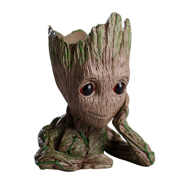 H21318 #3 Pencil Holder Guardians of The Galaxy Baby Groot Figure Flowerpot Style Pen Pot Toy Gift 16CM School Stationery Desk Storager