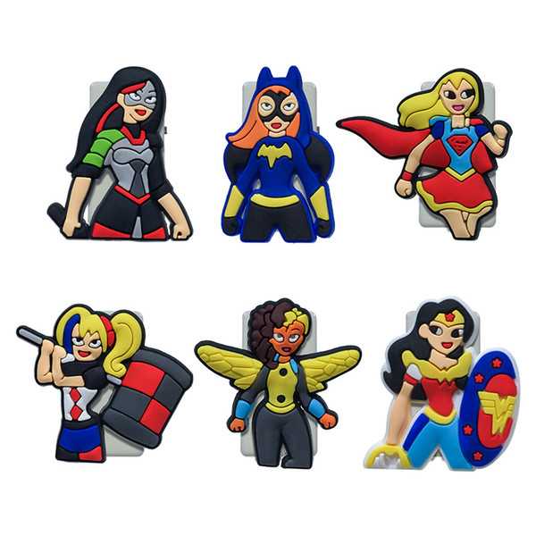 DC Super Hero Girls PVC Cartoon Paper Clips Binder clip Bookends Office & School Accessories Conductive To Collect Bind Classify