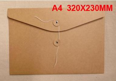 A4 320*230mm 55g Kraft Paper Envelope Bag File Organizer Document Bag