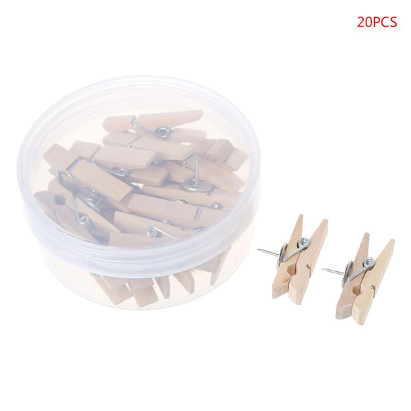 20pcs Wood Clothespins Wooden Laundry Clothes Pins Scrapbook Photo Paper Peg DIY Clip Craft Practical