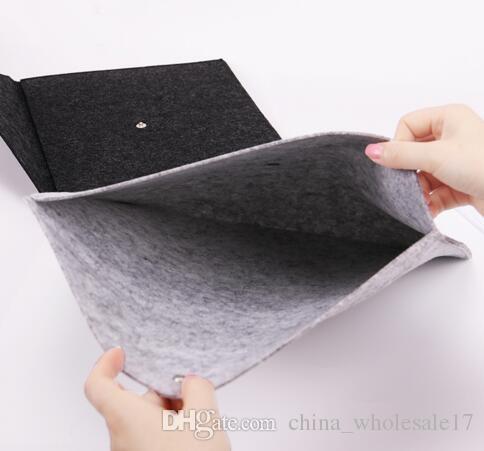 1PC Simple Solid A4 Big Capacity Document Bag Business Briefcase File Folders Chemical Felt Filing Products Student Gifts