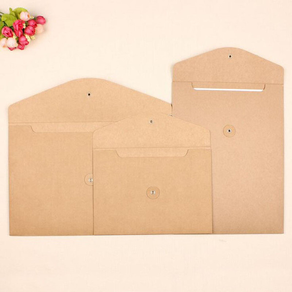 Blank A4 Thick Kraft Paper Envelope Vertical Documents Bags Horizontal File Envelope Gift Packaging Bags ZA5133