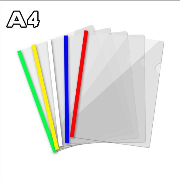 Transparent PP plastic rod report clip A4 PP folder file bag wholesale