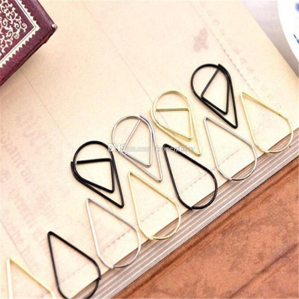 25mm clip metal drop shape paper clips metal clips office clips kawaii bookmark office school stationery 2018112003