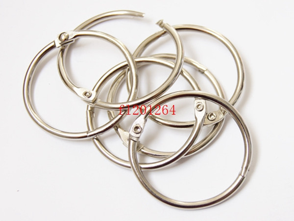 200pcs/lot DHL Free shipping Wholesale 50mm Book Hoop Binding Rings Binder Hoops Loose Leaf Ring Scrapbook Album DIY keyring