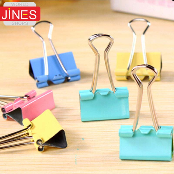 15/19/25/32/41/50mm dovetail clamp binder tail clip Office & School Supplies Colorful stationery iron Free shipping