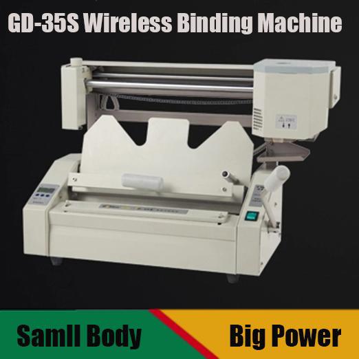 GD-35S Electric wireless glue binding machine,financial credentials,archives Wireless hot melt glue book binding machine