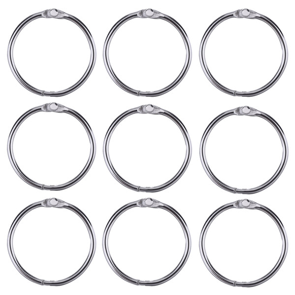 Good Quality 1 Inch Diameter Book Loose Leaf Nickel Plated Binder Rings Key Keychain Rings Clip Clamps Ring,Silver